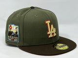 LOS ANGELES DODGERS 60TH ANNIVERSARY "FALL HARVEST PACK" RUST ORANGE BRIM NEW ERA FITTED HAT