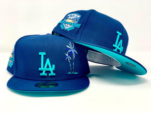 LOS ANGELES DODGERS 50TH ANNIVERSARY " CONTINENTAL AIRLINES" COLORWAY AQUA  BRIM NEW ERA FITTED HAT