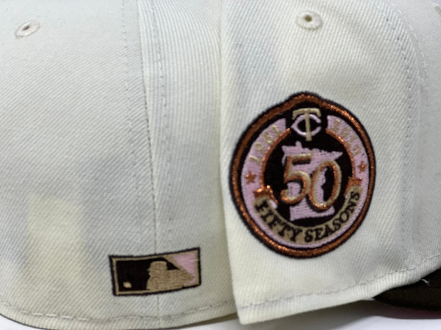 Minnesota Twins 50th Anniversary "Neapolitan Ice Cream Pack" Pink Brim New Era Fitted Hat
