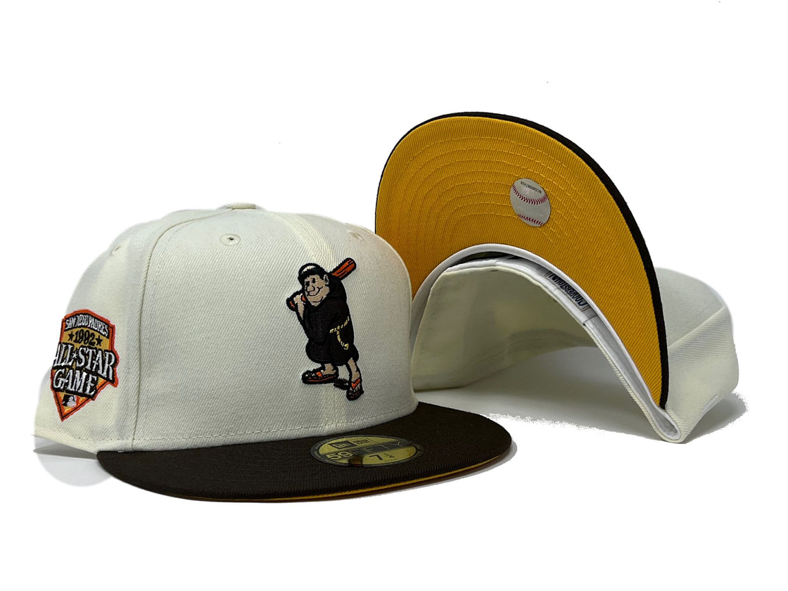 SAN DIEGO PADRES 1992 ALL STAR GAME YELLOW BRIM NEW ERA FITTED HAT