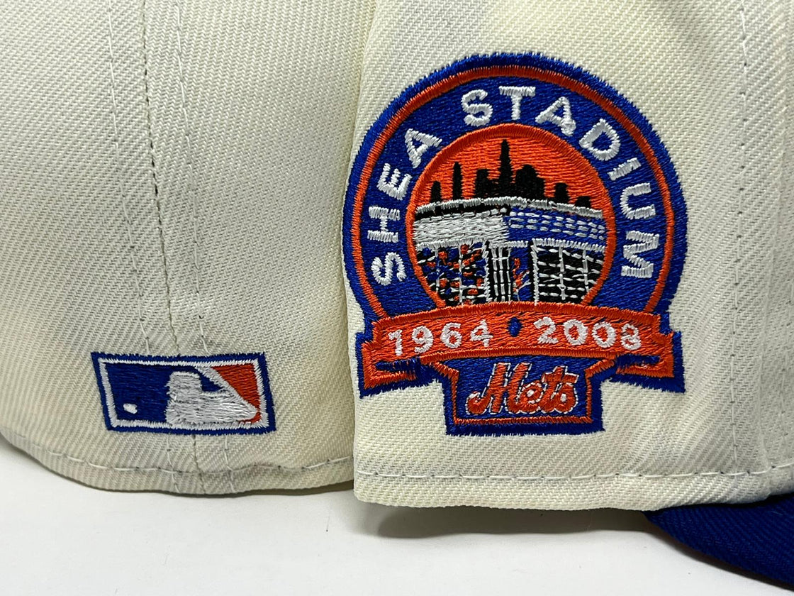 NEW YORK METS SHEA STADIUM ORANGE BRIM NEW ERA FITTED HAT