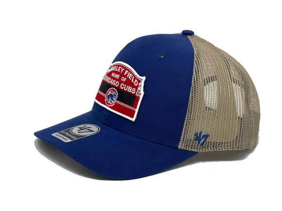 Chicago Cubs Wrigley Field '47  MVP Trucker Snapback Hat - royal blue