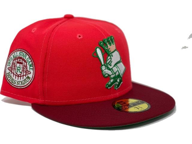 KANSAS CITY ROYALS 1973 ALL STAR GAME "COLEAUS COLLECTION"BOTANICAL GREEN BRIM NEW ERA FITTED HAT
