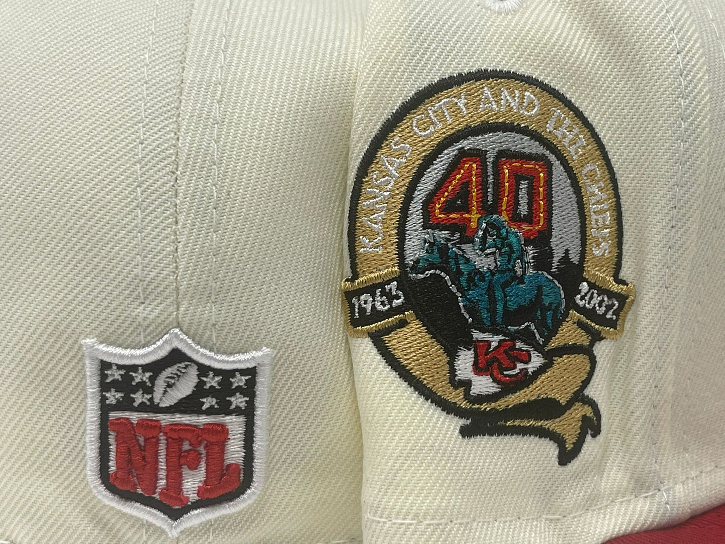 KANSAS CITY CHIEFS 40TH ANNIVERSARY "THURSDAY NIGHT FOOTBALL PAISLEY BRIM" COLLECTION" SKY BLUE PAISLEY BRIM NEW ERA FITTED HAT