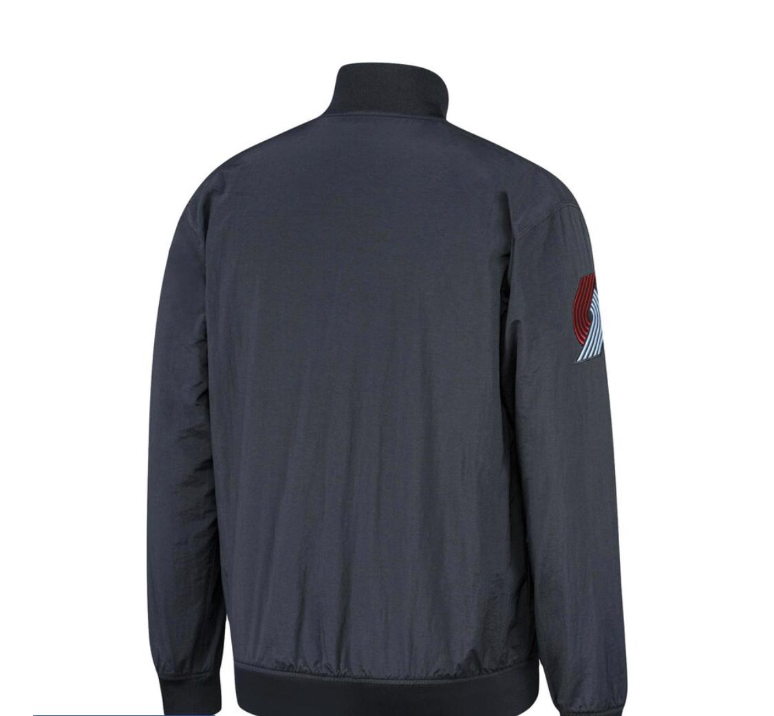 Portland Trail Blazers Mitchell And Ness Black Hardwood Classics Authentic Warm Up Jacket
