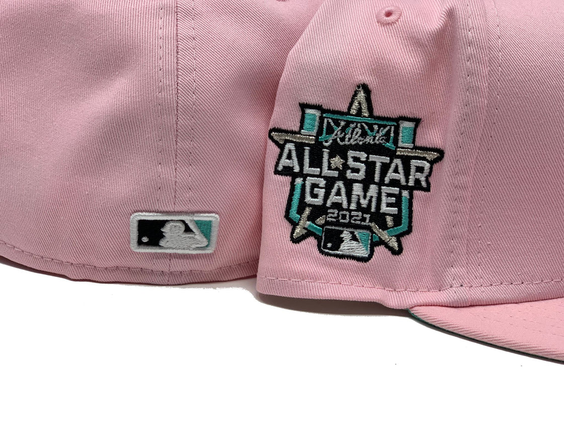 Light Pink Atlanta Braves 150th Anniversary Custom New Era Fitted Hat