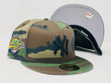 NEW YORK YANKEES 1996 WORLD SERIES WOODLAND CAMO GRAY BRIM NEW ERA FITTED HAT