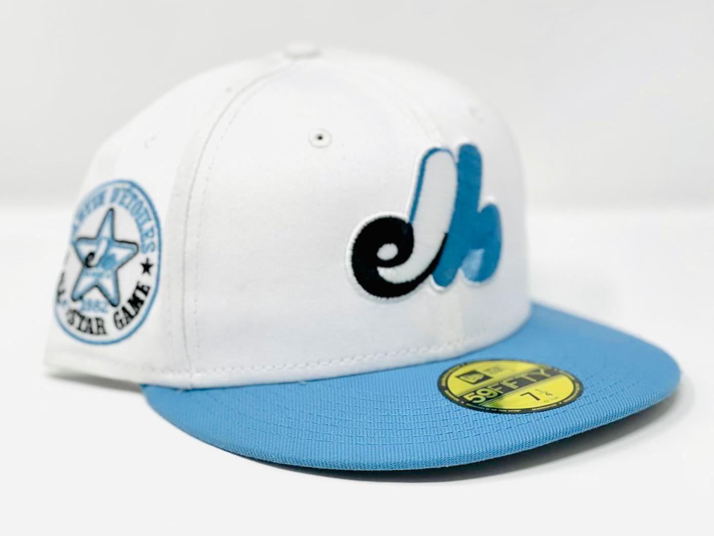 MONTREAL EXPOS SKY BLUE ROYAL BRIM NEW ERA FITTED HAT – Sports