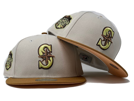 Seattle Mariners 2023 All Star Game Stone Camel Peach Brim New Era Fitted Hat