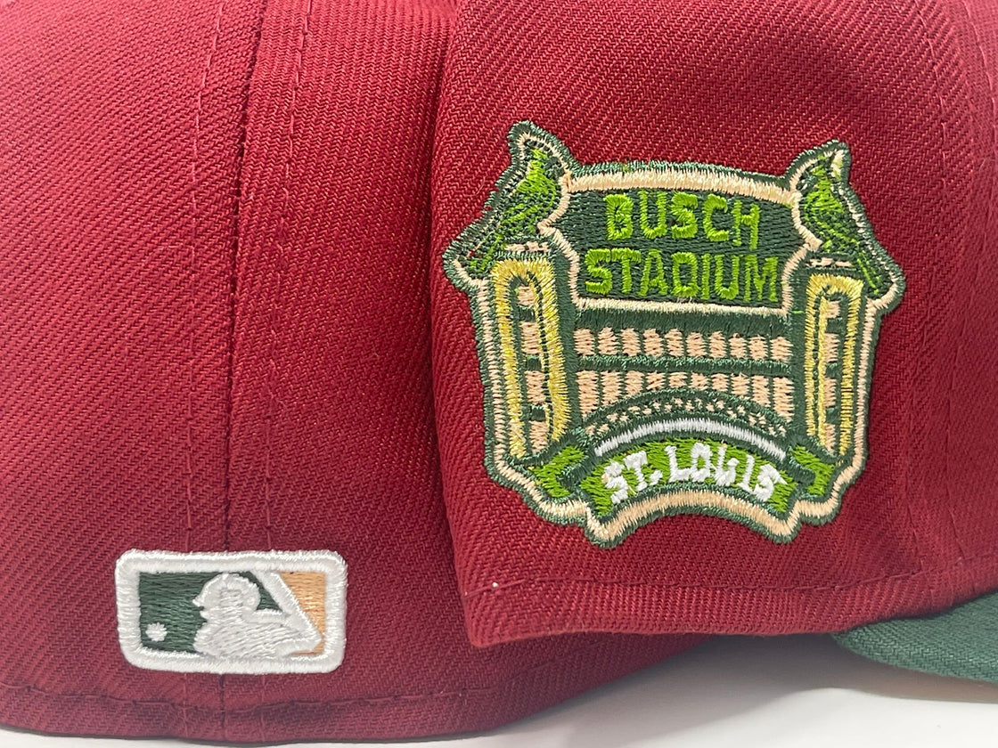 St. Louis Cardinals Busch Stadium Peach Brim New Era Fitted Hat