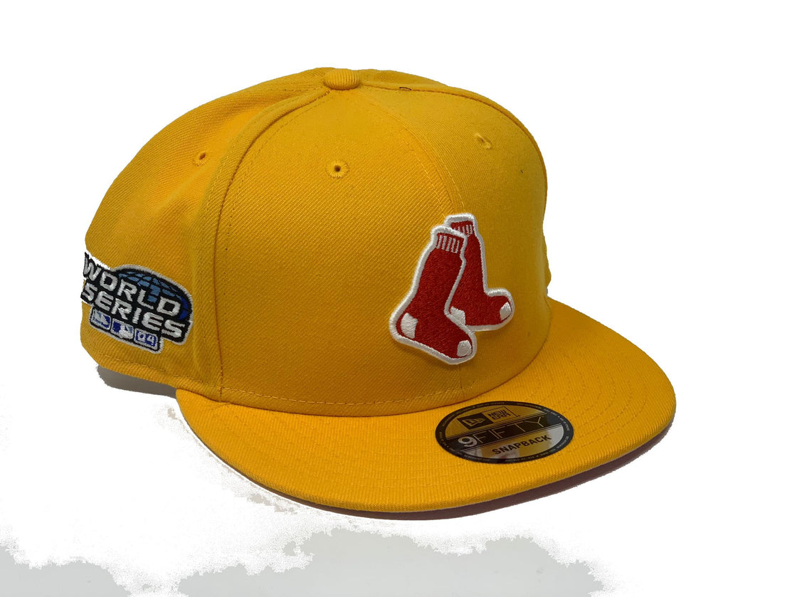 Yellow Boston Red Sox 2004 World Series New Era Snapback Hat