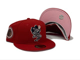 DETROIT TIGERS 1968 WORLD SERIES " STRAWBERRY REFRESHER" RED PINK BRIM NEW ERA FITTED HAT