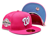 WASHINGTON NATIONALS 2018 ALL STAR GAME PINK ICY BRIM NEW ERA FITTED HAT