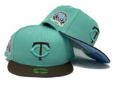 MINNESOTA TWINS 60TH SEASON "CHOCLATE MINT" COLLECTION ICY BRIM NEW ERA FITTED HAT