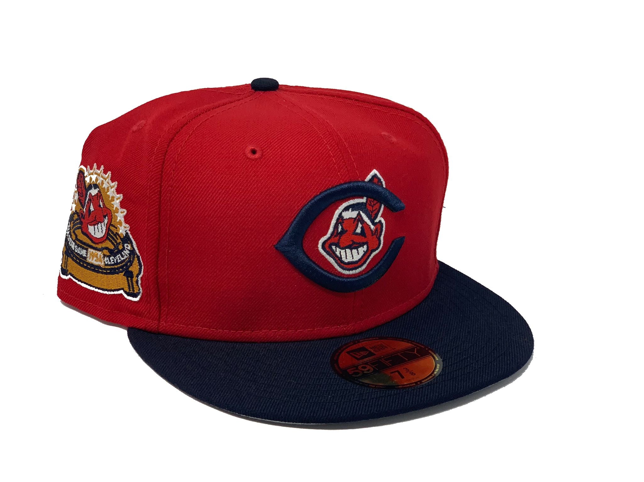 Cleveland Indians New Era 2-Tone Southpaw 59FIFTY Fitted Hat - Red