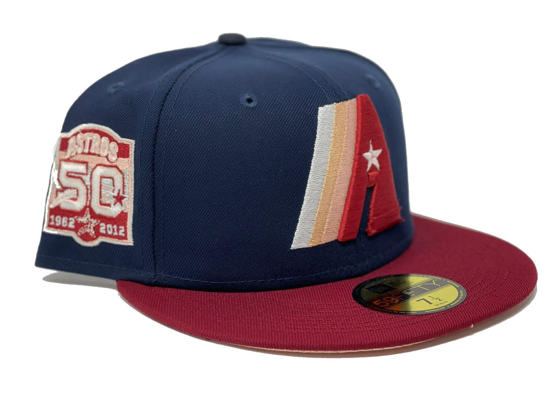 Navy Blue Houston Astros 50th Anniversary Blood Moon Fitted Hat