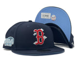 BOSTON RED SOX 2004 WORLD SERIES "COMIC CLOUD" PACK ICY BRIM NEW ERA FITTED HAT