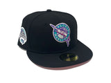 FLORIDA MARLIN 2003 WORLD CHAMPIONS BLACK PINK BRIM NEW ERA FITTED HAT