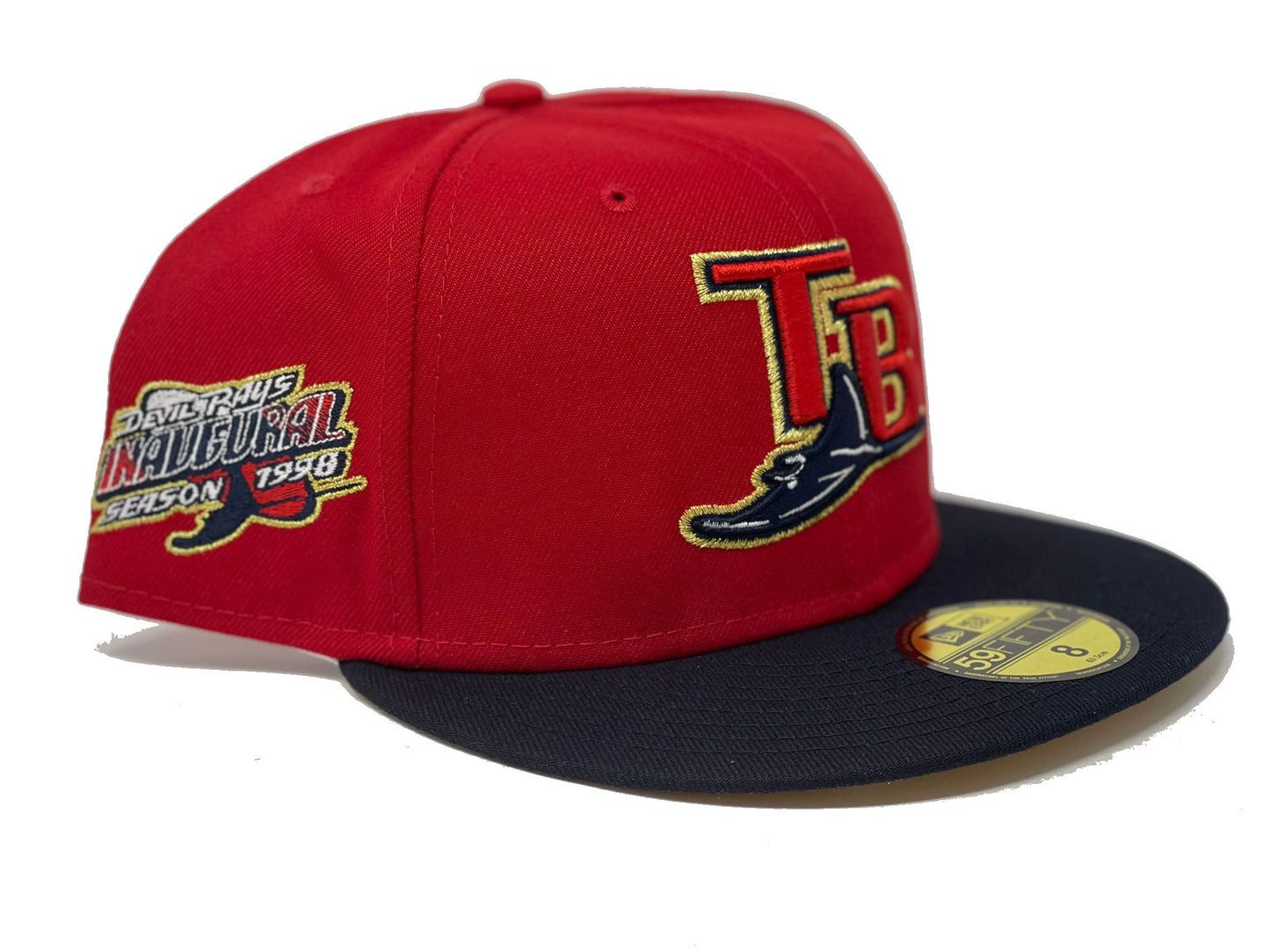 Red Tampa Bay Devil Rays 1998 Inaugural Season New Era Fitted Hat
