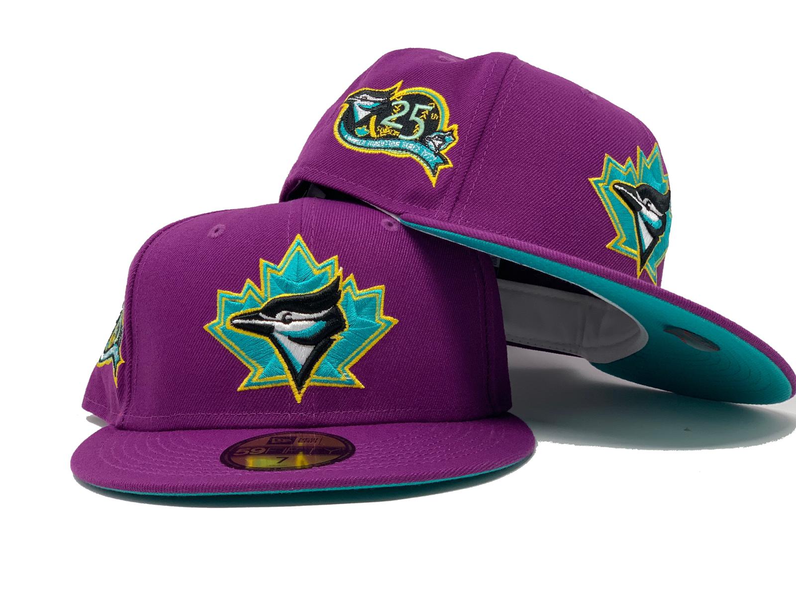  Toronto Blue Jays 59Fifty Rare Grape Soda Fitted Hat with Teal  Under Brim Baseball Hat (as1, Numeric, Numeric_7) : Sports & Outdoors
