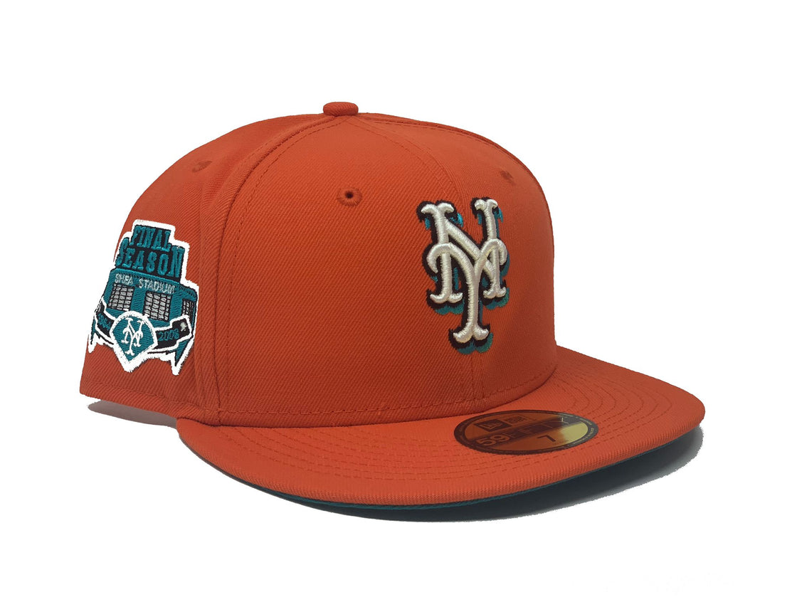 Orange New York Mets Final Season Custom New Era Fitted Hat