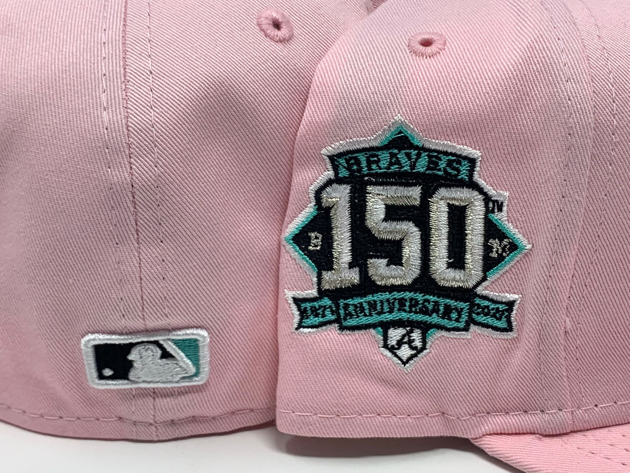 Men's New Era White/Pink Atlanta Braves 150th Team Anniversary 59FIFTY Fitted Hat
