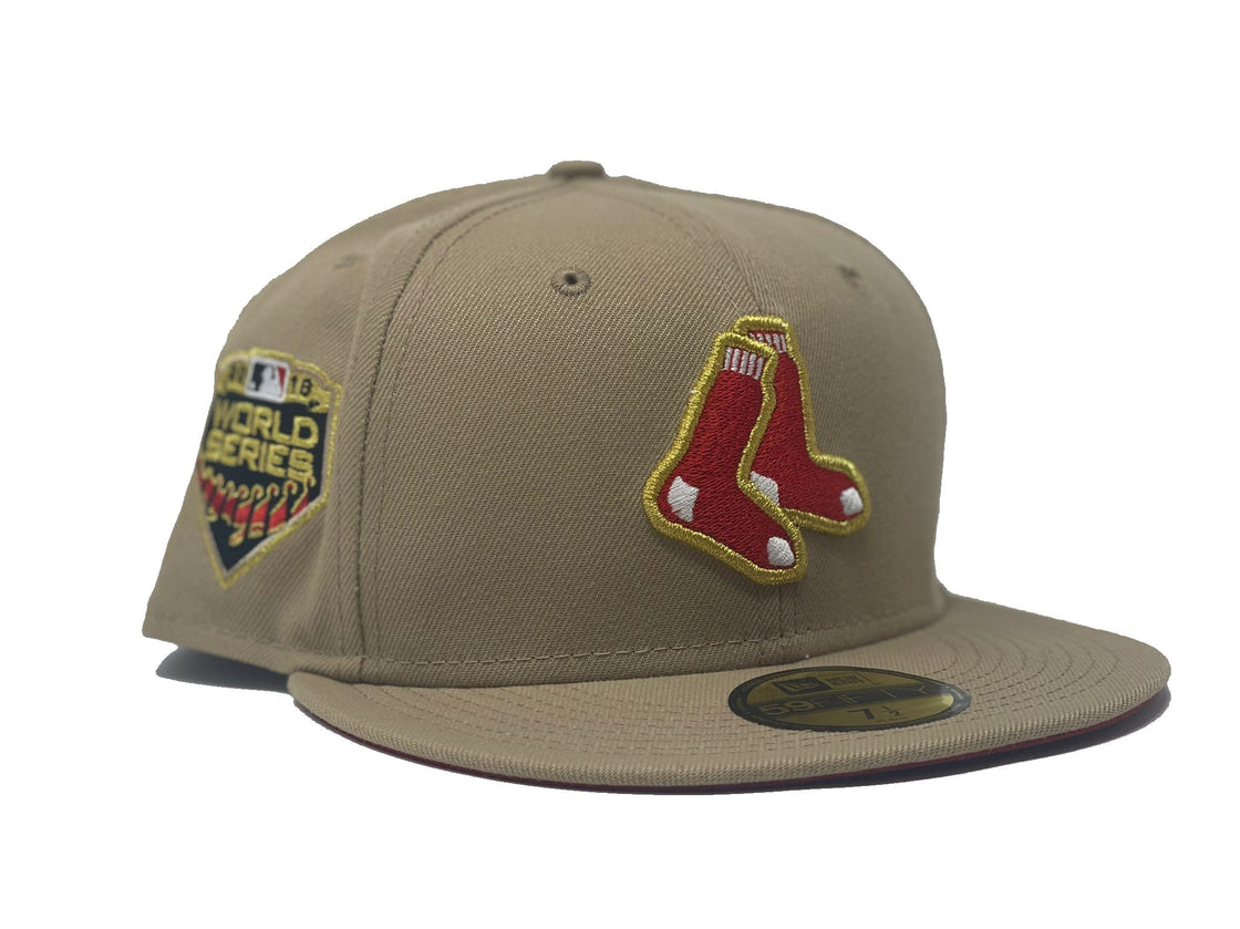 Camel Boston Red Sox 2018 World Series Custom New Era Fitted Hat
