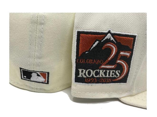 COLORADO ROCKIES 25TH ANNIVERSARY OFF WHITE RUST ORANGE BRIM NEW ERA F –  Sports World 165