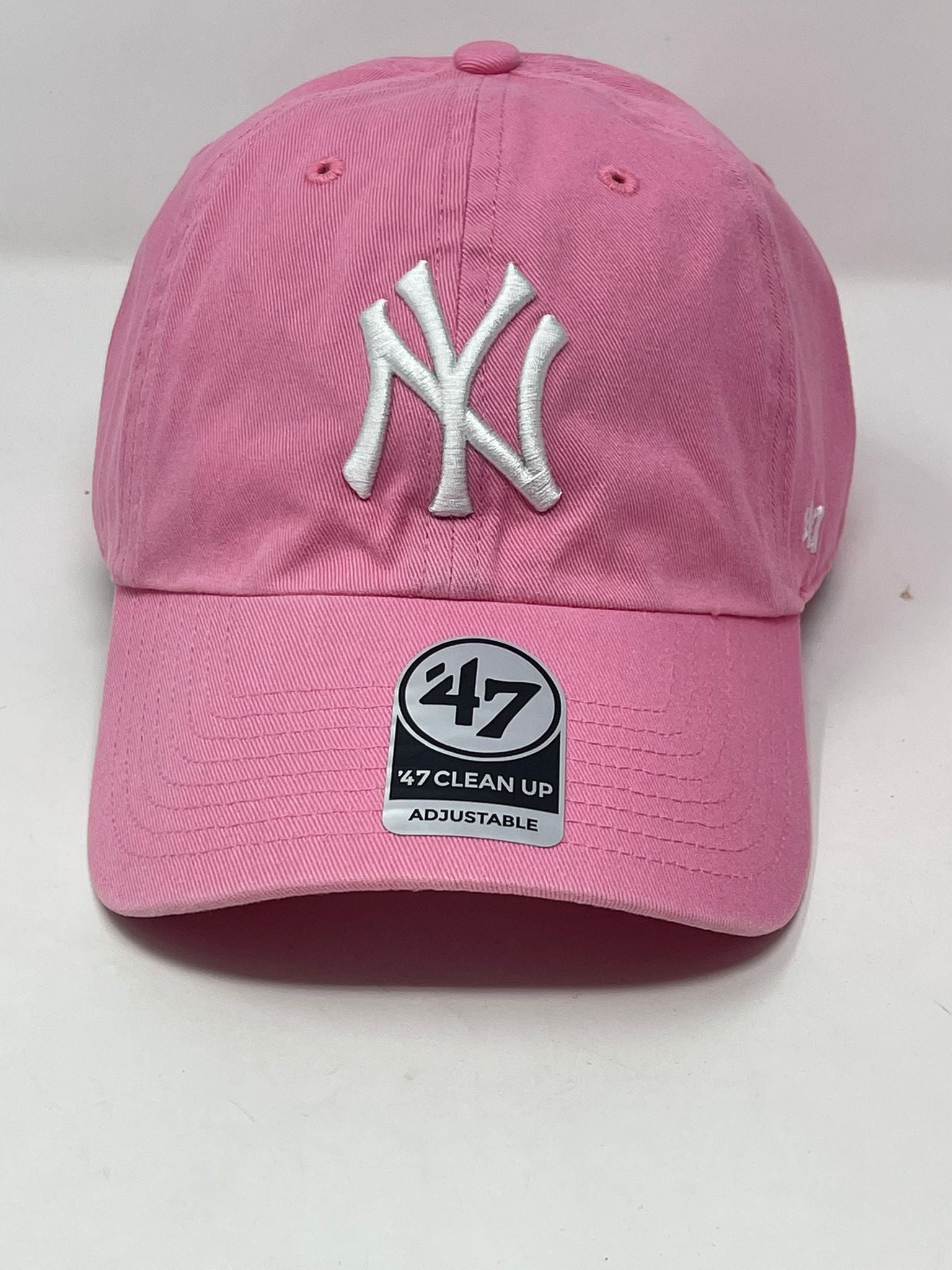 NY Yankees Neon Pink Clean Up Adjustable Cap