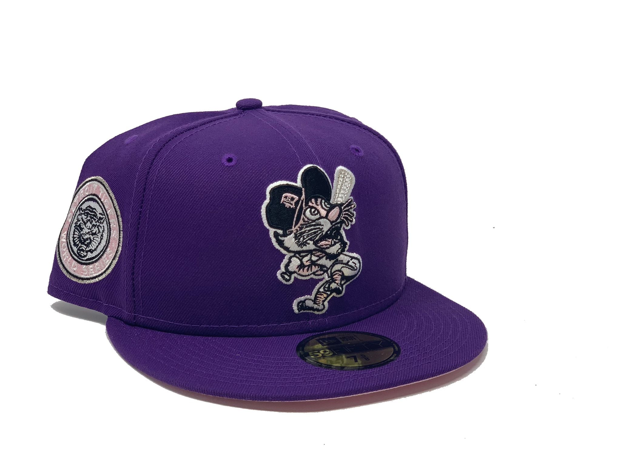 Men's Detroit Tigers New Era Tan/Black 1968 World Series Champions  Cooperstown Collection Purple Undervisor 59FIFTY Fitted Hat