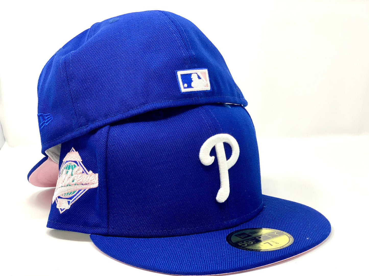 PHILADELPHIA PHILLIES 1993 WORLD SERIES  ROYAL PINK BRIM NEW ERA FITTED