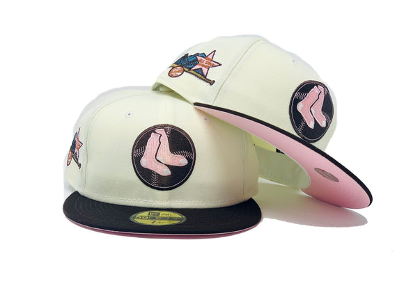 Boston Red Sox New Era 59Fifty Fitted Hat (Team Color Pink Under Brim)