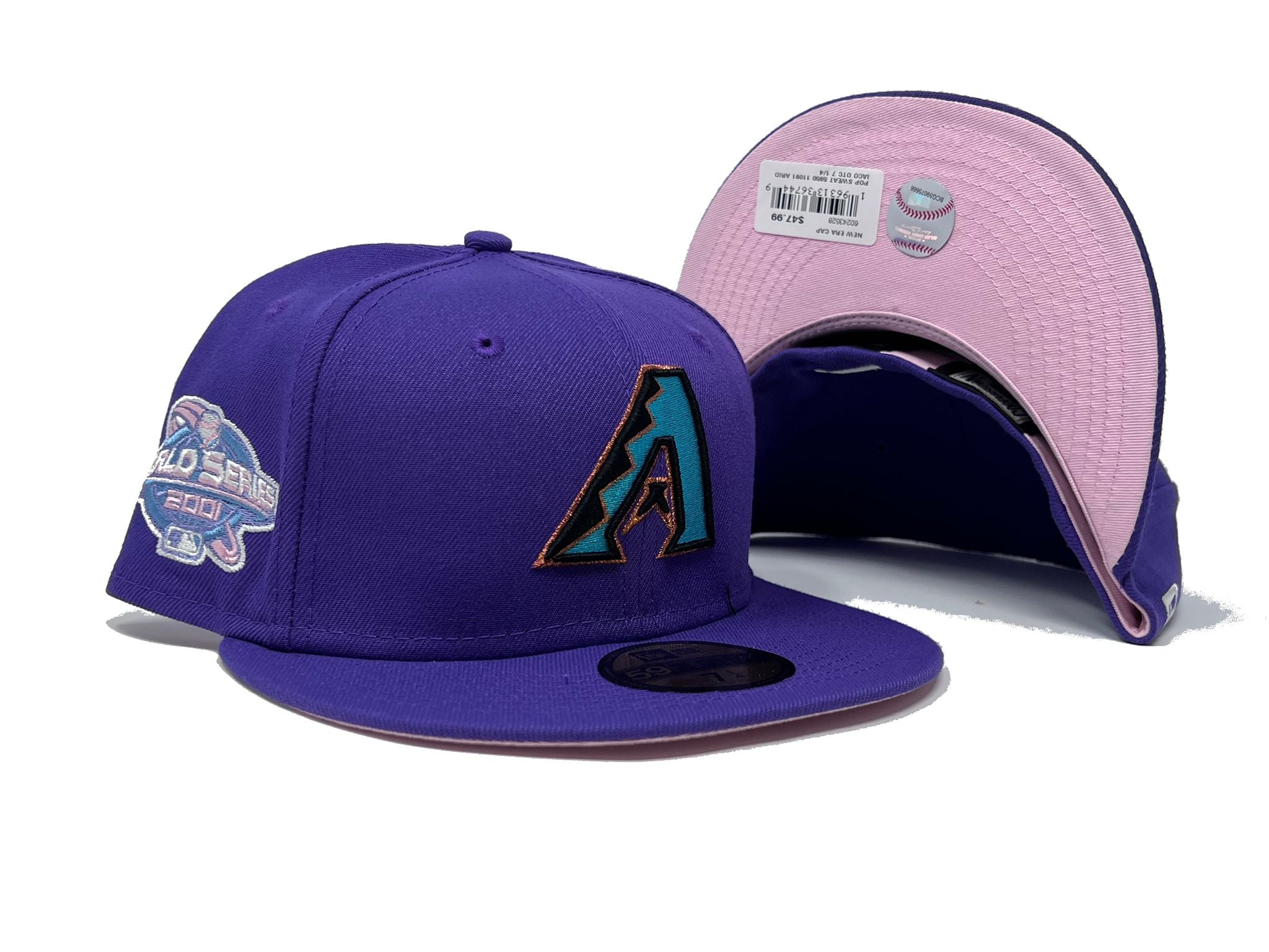 Lids Arizona Diamondbacks New Era 2001 World Series 59FIFTY Fitted Hat -  White/Pink