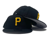 Black Pittsburgh Pirates Team Official Color New Era Snapback Hat