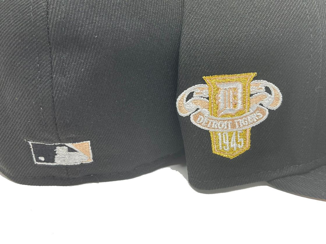 DETROIT TIGERS 1945 WORLD SERIES BLACK PEACH BRIM NEW ERA FITTED HAT