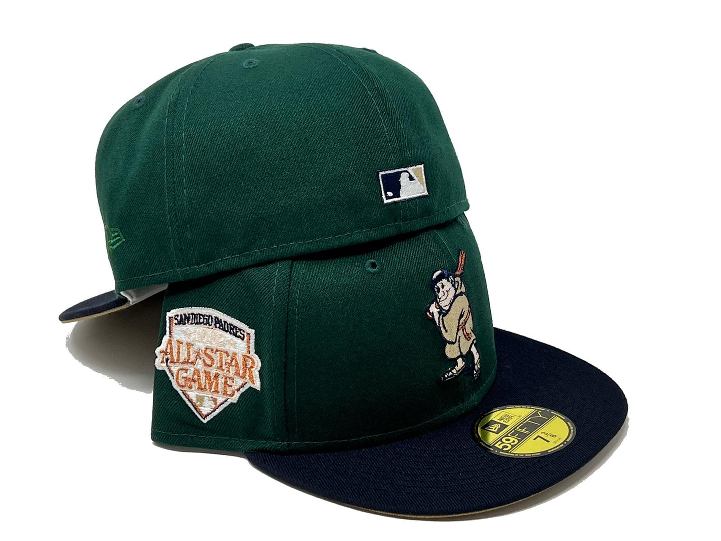 SAN DIEGO PADRES 1992 ALL STAR GAME " GREEN DOME" TOAST BRIM NEW ERA FITTED HAT