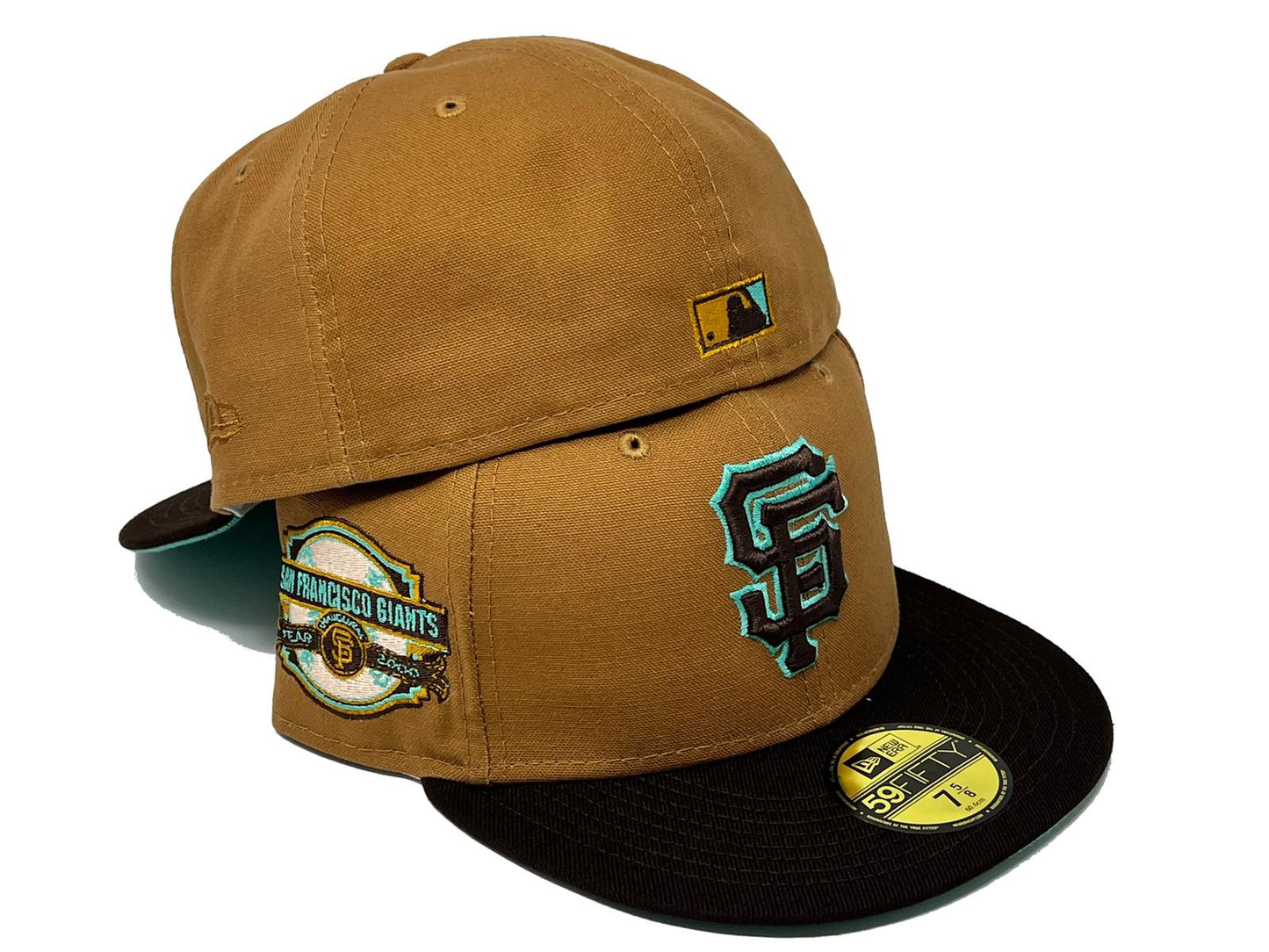 SAN FRANCISCO GIANTS INAUGURAL SEASON " MINT CHOCOLATECOLLECTION" MINT BRIM NEW ERA FITTED HAT