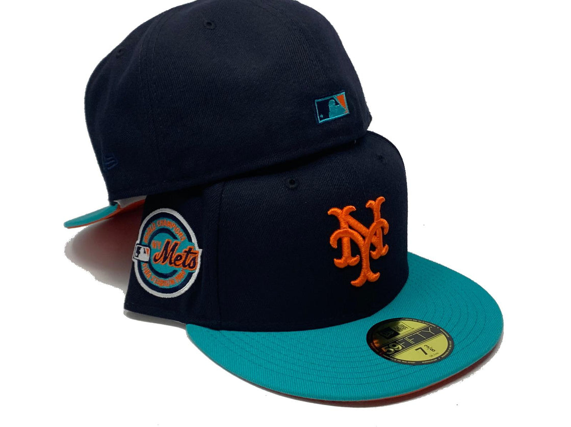 NEW YORK METS 1969 WORLD SERIES  ORANGE BRIM NEW ERA FITTED HAT