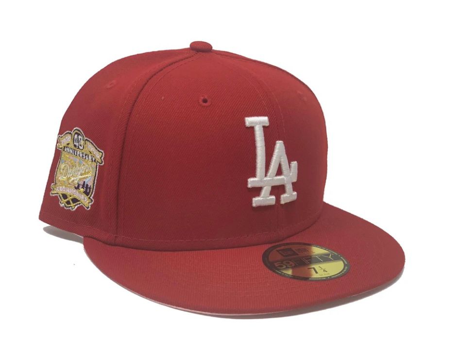 Red Los Angeles Dodgers 40th Anniversary Custom New Era Fitted Hat