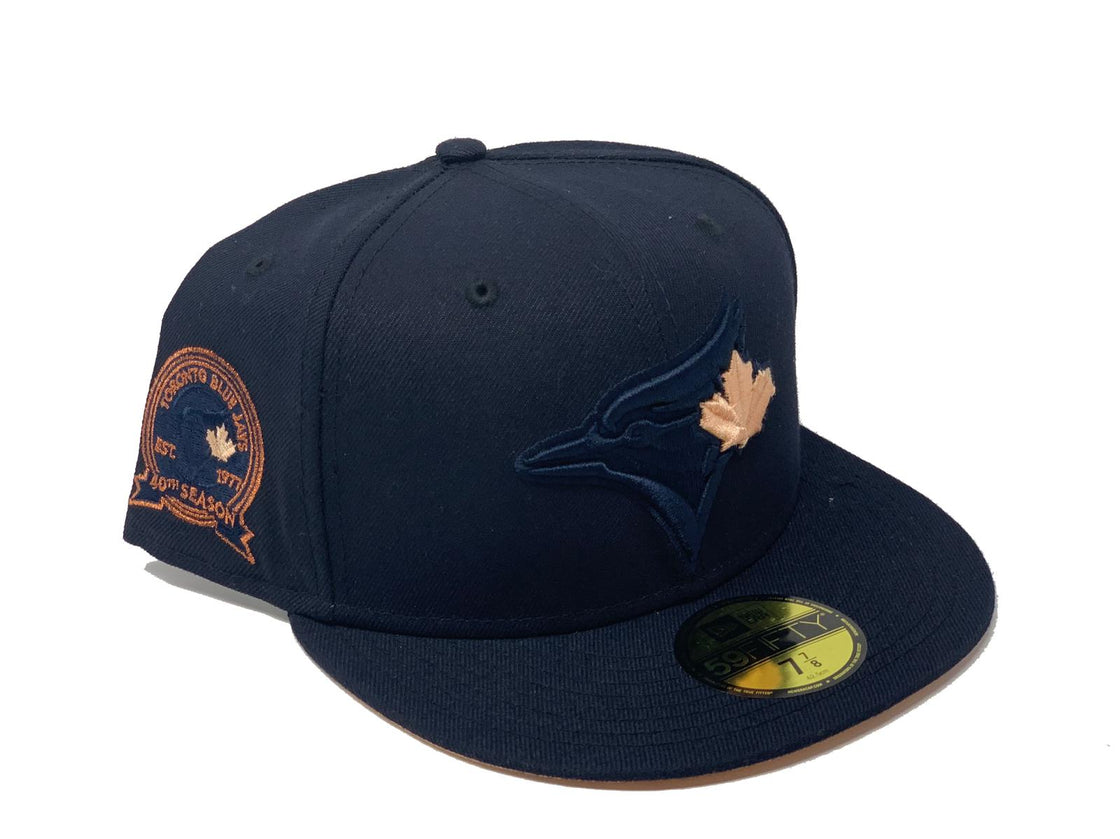 Dark Navy Blue Toronto Blue Jays 40th Seasons New Era Fitted Hat