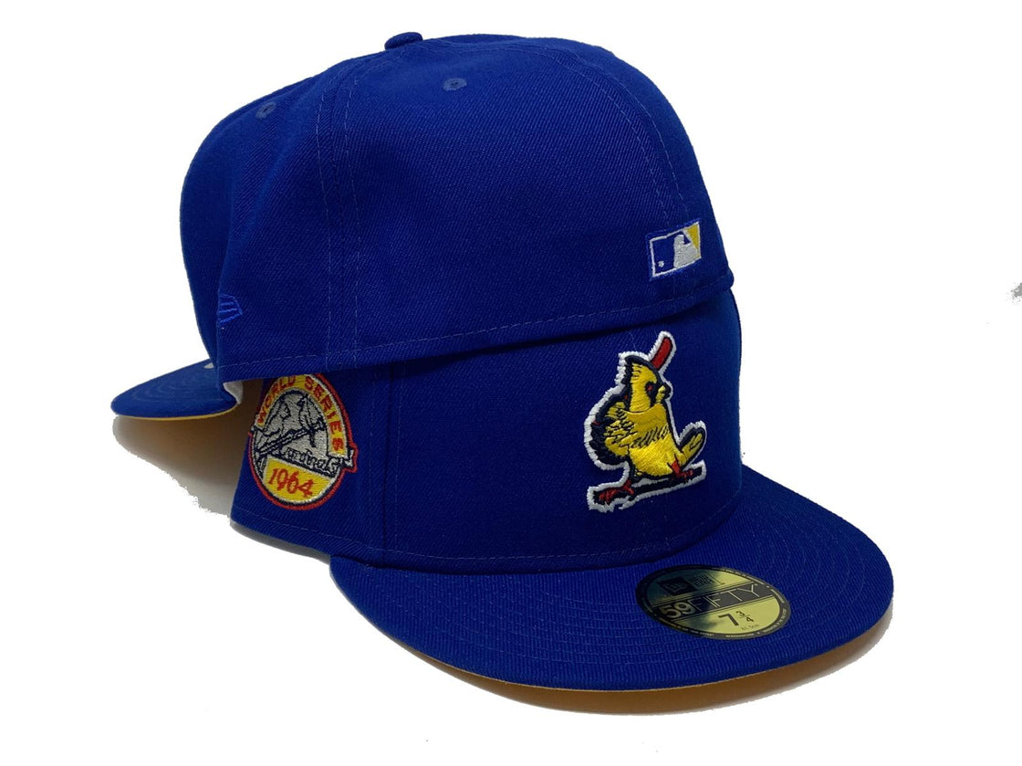 ST. LOUIS CARDINALS  1964 WORLD SERIES ROYAL YELLOW BRIM NEW ERA FITTED HAT