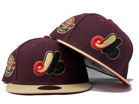 Montreal Expos 25th Anniversary Red Brim New Era Fitted Hat