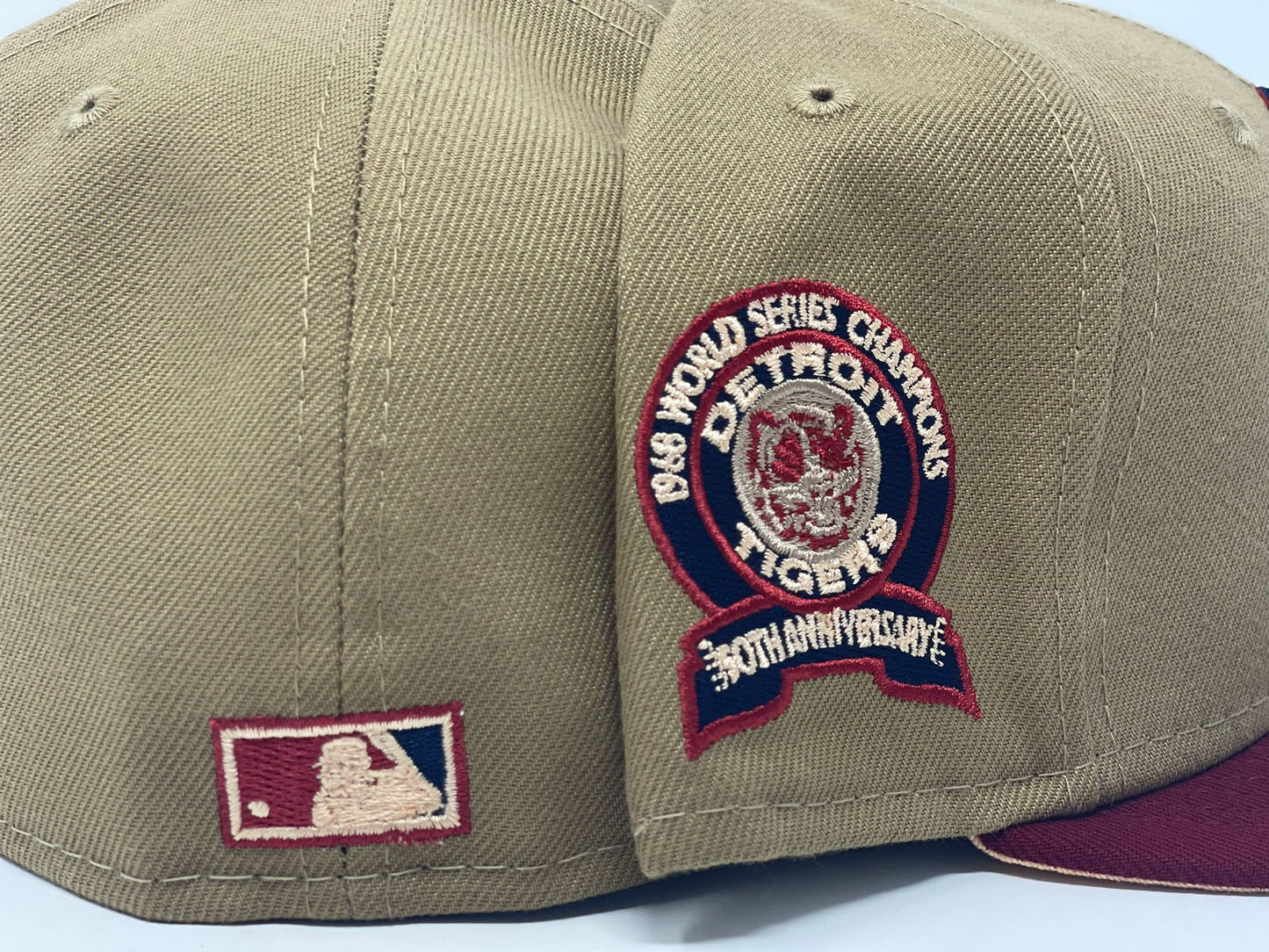 DETROIT TIGERS 1968 WORLD SERIES CHAMPIONS "ART CANVAS COLLECTION" PEACH BRIM NEW ERA FITTED HAT
