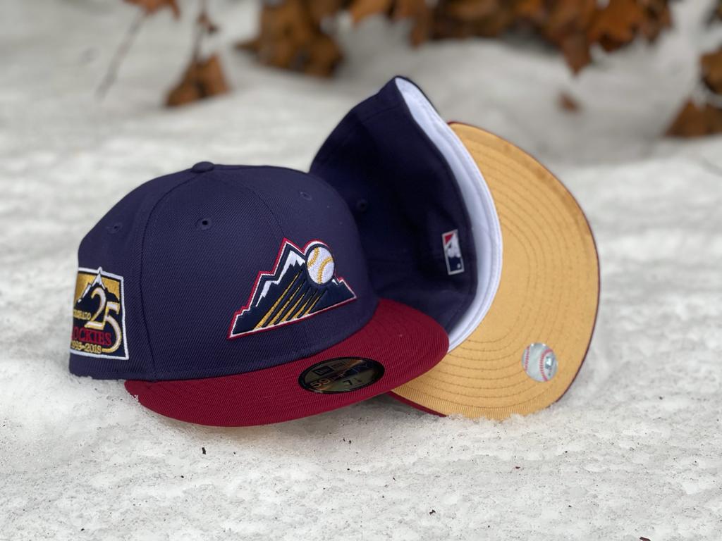 COLORADO ROCKIES 25TH ANNIVERSARY METALLIC GOLD BRIM NEW ERA