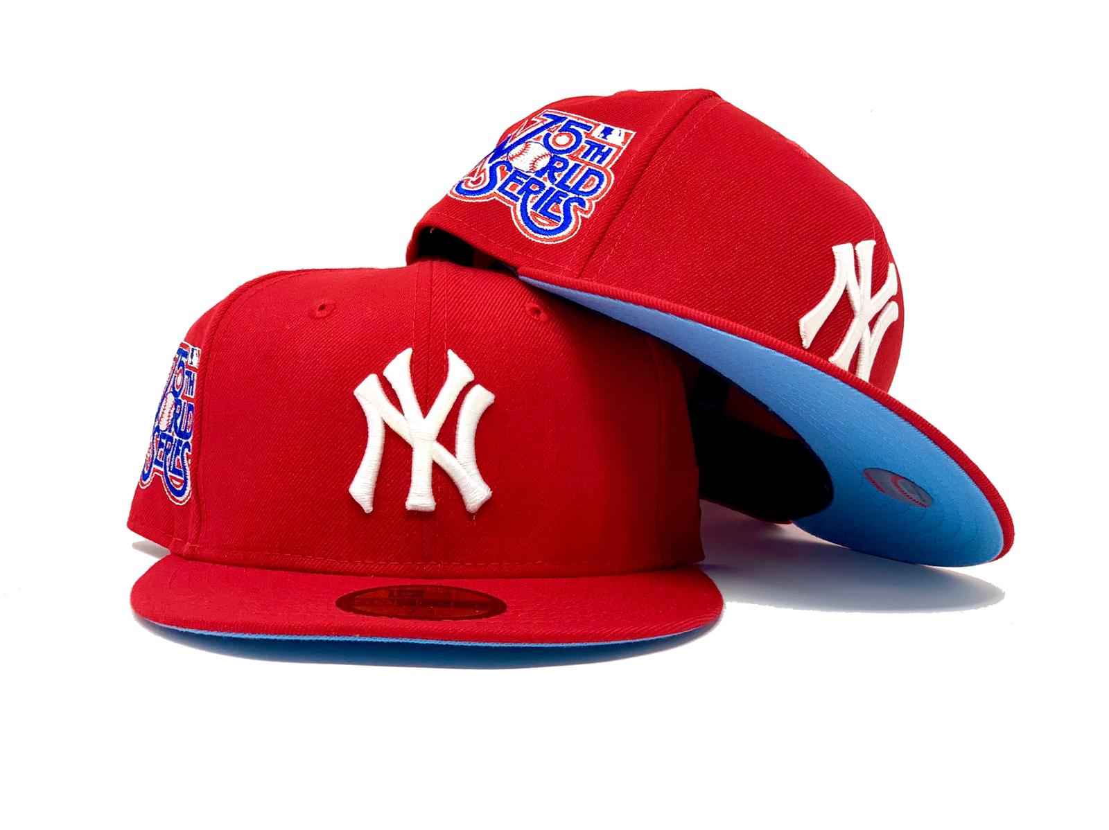 NEW YORK YANKEES 75TH WORLD SERIES RED ICY BRIM NEW ERA FITTED HAT – Sports  World 165