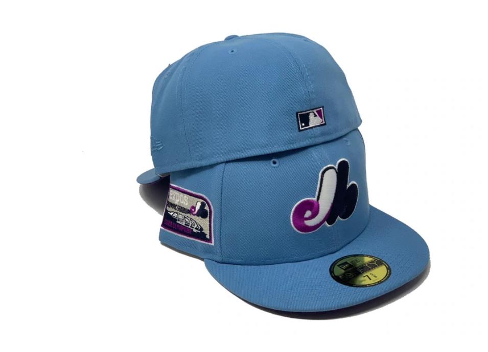 Sky Blue Montreal Expos Olympic Stadium 59fifty New Era Fitted Hat