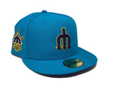 SEATTLE MARINERS 50TH ALL STAR GAME "AQUAMARINE VIOLET" NEW ERA FITTED HAT