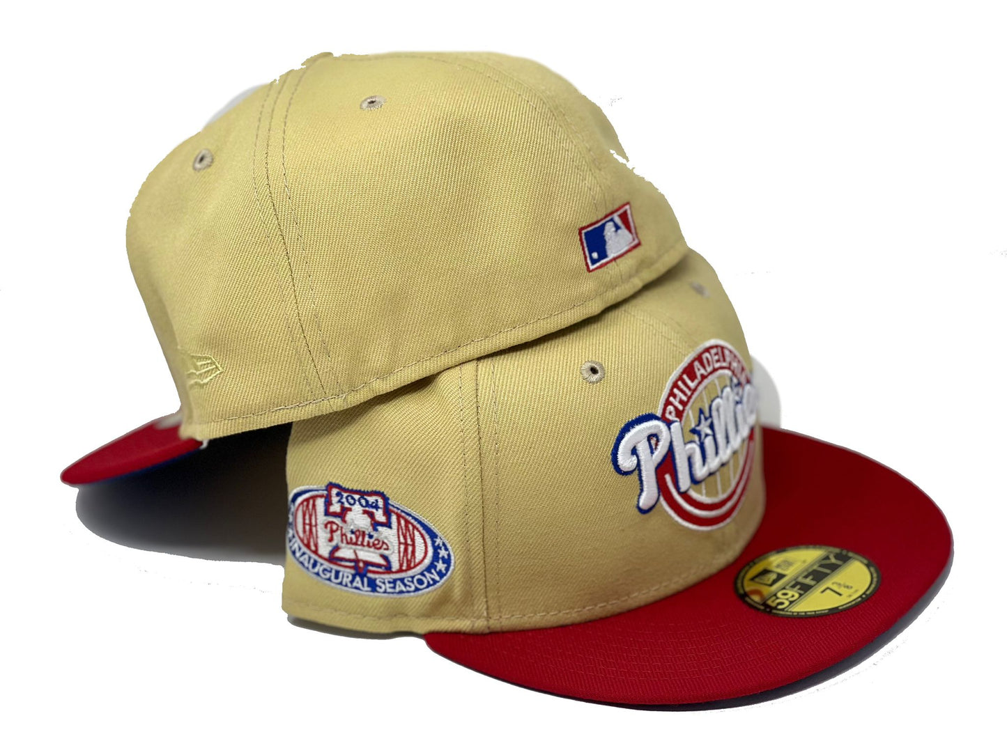 PHILADELPHIA PHILLIES 2004 INAUGURAL SEASON "VEGAS GOLD COLLECTION" ROYAL BRIM NEW ERA FITTED HAT