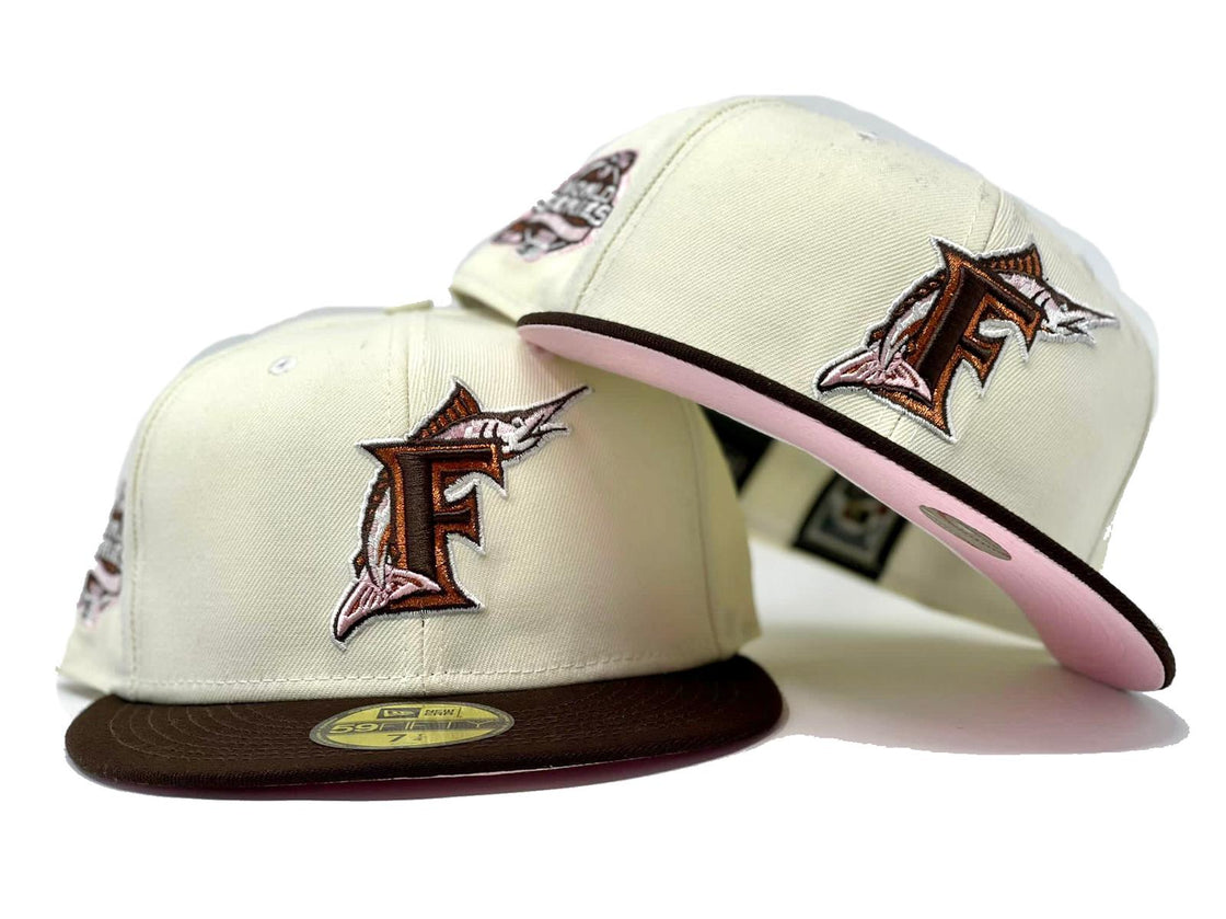 Off White Florida Marlin 2003 World Series Custom New Era Fitted Hat
