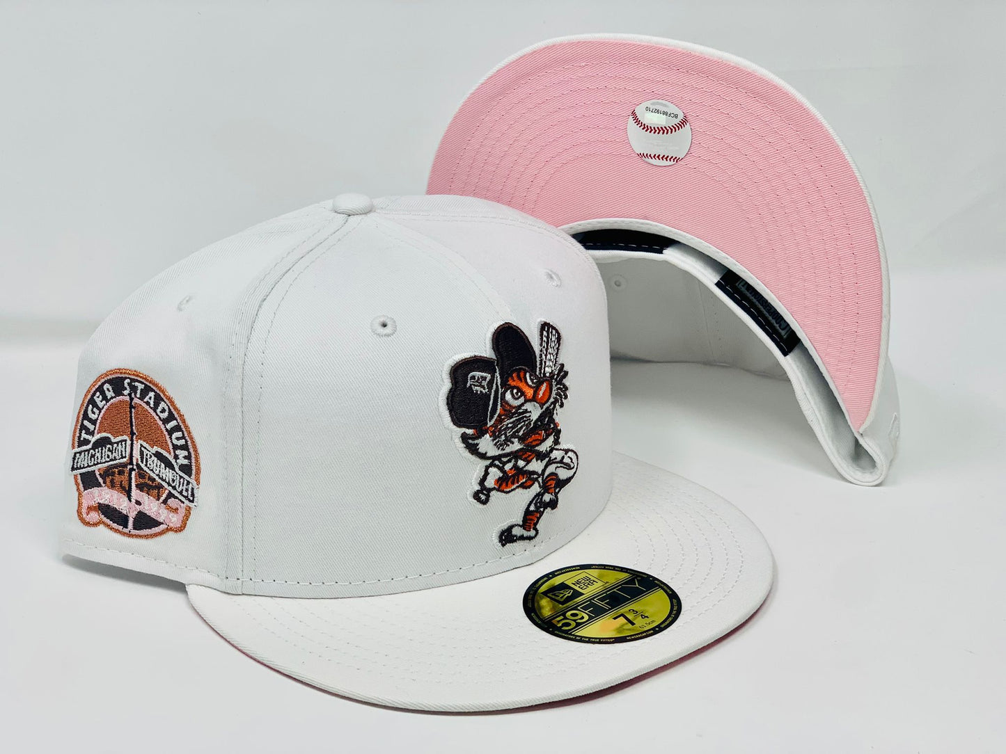 White Detroit Tigers Custom 59fifty New Era Fitted Hat